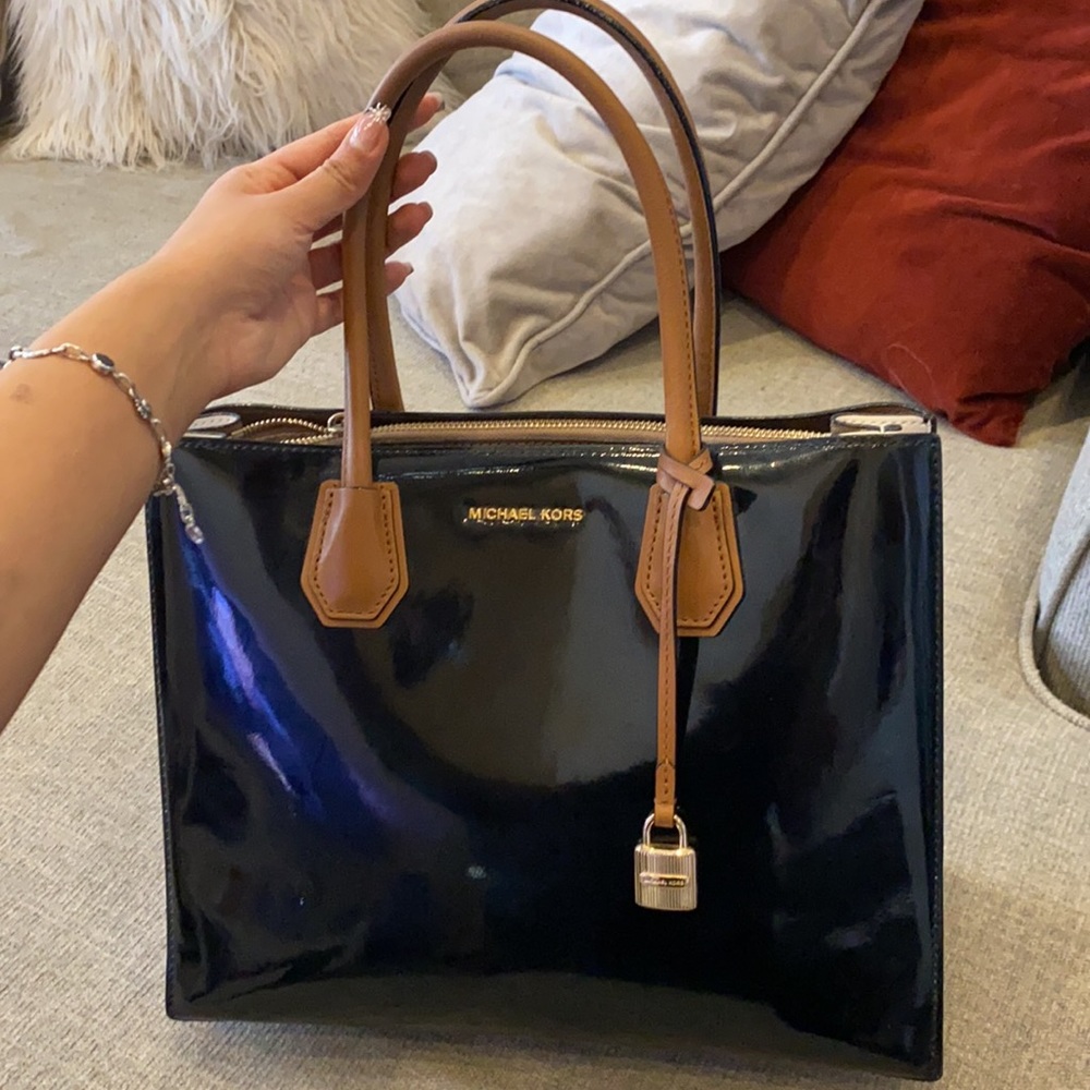 Michael Kors patent leather handbag